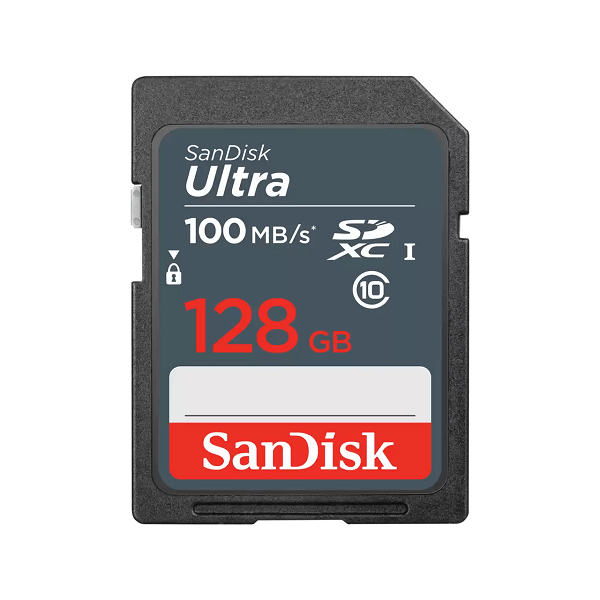 SanDisk Ultra SDXC 128GB 100MB/s Class 10 UHS-I – SDSDUNR-128G-GN3IN