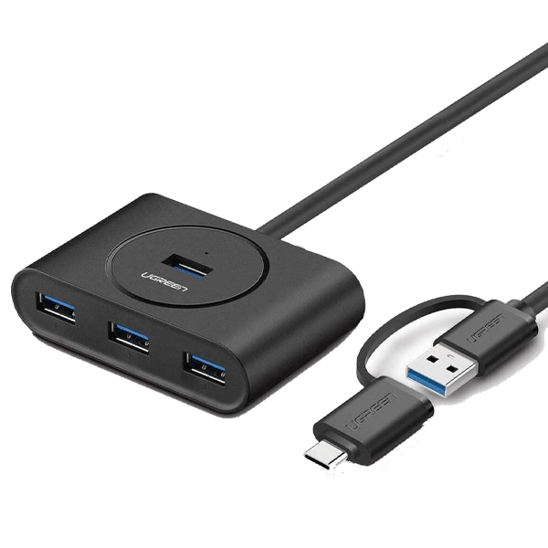 UGREEN 4-Port USB 3.0 Hub with USB-C & USB-A